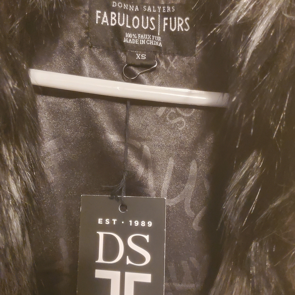 Fabulous Furs Luxurious Black Faux Fur Jacket - Picture 3 of 5